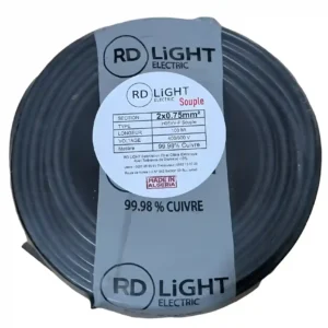 Câble souple cuivre 2x0.75 mm²